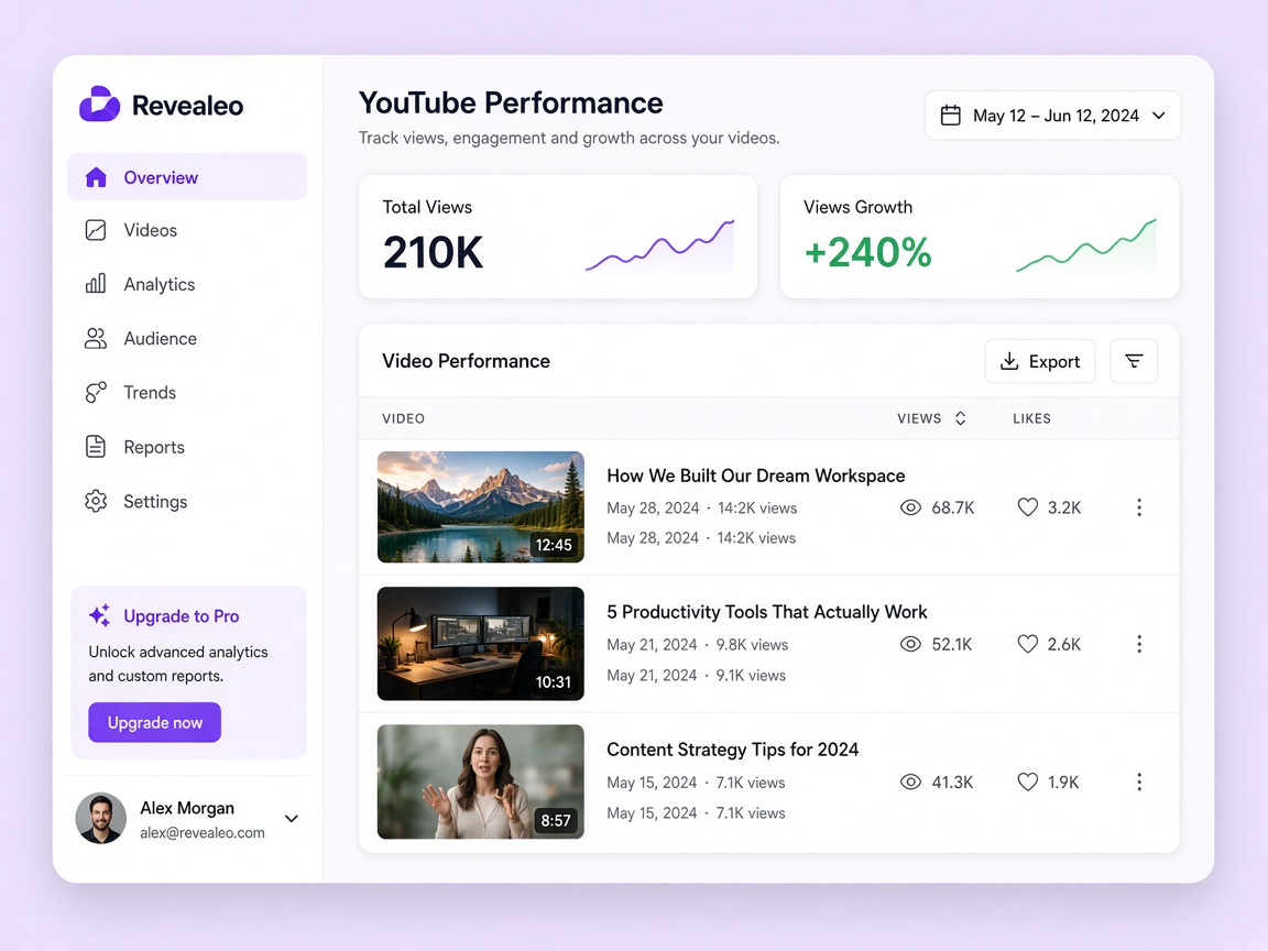 Revealeo workspace preview